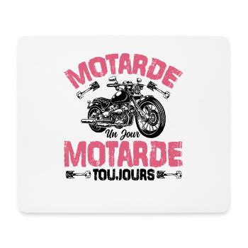 Motarde Un Jour Motarde Toujours - Tapis de souris (format paysage) - blanc - Devant