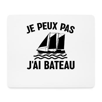 Je Peux Pas J'ai Bâteau - Tapis de souris (format paysage) - blanc - Devant
