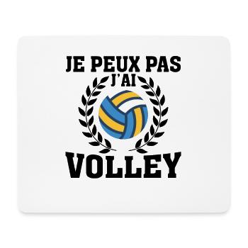 Je Peux Pas J'ai Volley - Tapis de souris (format paysage) - blanc - Devant