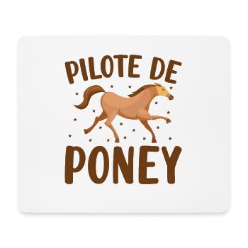 Pilote De Poney - Tapis de souris (format paysage) - blanc - Devant
