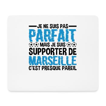 Je Suis Un Supporter De Marseille Parfait OM - Tapis de souris (format paysage) - blanc - Devant