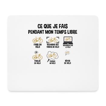 Ce Que Je Fais Durant Mon Temps Libre Cadeau Vélo - Tapis de souris (format paysage) - blanc - Devant