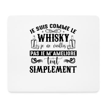 Je Suis Comme Le Whisky Je Ne Vieillis Pas - Tapis de souris (format paysage) - blanc - Devant