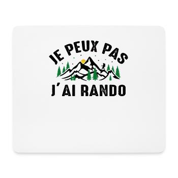 Je Peux Pas J'ai Rando - Tapis de souris (format paysage) - blanc - Devant