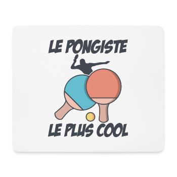 Le Pongiste Le Plus Cool - Tapis de souris (format paysage) - blanc - Devant