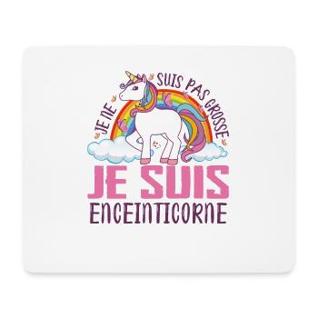 Je Ne Suis Pas Grosse Je Suis Enceinticorne - Tapis de souris (format paysage) - blanc - Devant
