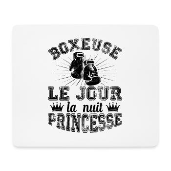 Boxeuse Le Jour La Nuit Princesse - Tapis de souris (format paysage) - blanc - Devant