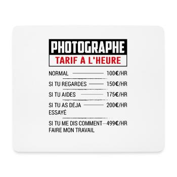 Tarif Horaire D'un Photographe - Tapis de souris (format paysage) - blanc - Devant