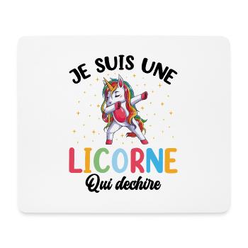 Je Suis Une Licorne Qui Déchire - Tapis de souris (format paysage) - blanc - Devant