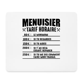 Le Tarif Horaire D'un Menuisier - Tapis de souris (format paysage) - blanc - Devant