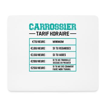 Le Tarif Horaire D'un Carrossier - Tapis de souris (format paysage) - blanc - Devant