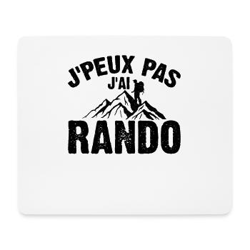 Je Peux Pas J'ai Rando - Tapis de souris (format paysage) - blanc - Devant