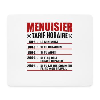 Le Tarif Horaire D'un Menuisier - Tapis de souris (format paysage) - blanc - Devant