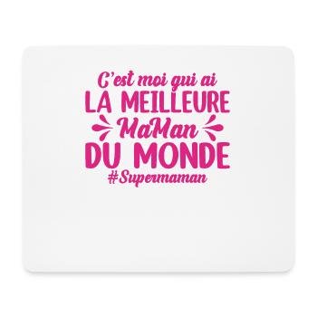 C'est Moi Qui Ai La Meilleure Maman Du Monde - Tapis de souris (format paysage) - blanc - Devant