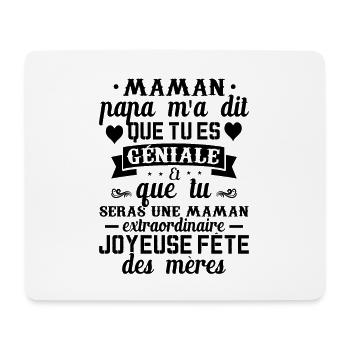 Maman Fête Des Mères Anniversaire Cadeau Amour Mum - Tapis de souris (format paysage) - blanc - Devant