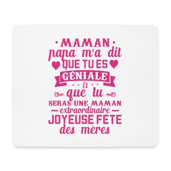 Maman Fête Des Mères Anniversaire Cadeau Amour Mum - Tapis de souris (format paysage) - blanc - Devant
