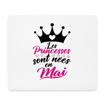 Les Princesses Sont Nées En Mai - Tapis de souris (format paysage) - blanc - Devant