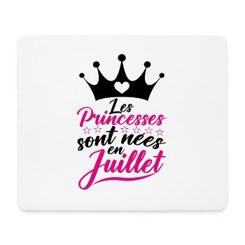 Les Princesses Sont Nées En Juillet - Tapis de souris (format paysage) - blanc - Devant