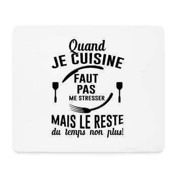 Cuisine Cuisinier Restaurant Cadeau Cuisinière Bbq - Tapis de souris (format paysage) - blanc - Devant