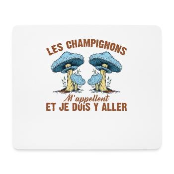 Champignon Forêt Idée Cadeau Nature Automne Hobby - Tapis de souris (format paysage) - blanc - Devant