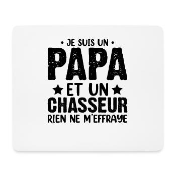 Je Suis Un Papa Et Un Chasseur Chasser Cadeau Noël - Tapis de souris (format paysage) - blanc - Devant