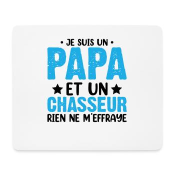 Je Suis Un Papa Et Un Chasseur Chasser Cadeau Noël - Tapis de souris (format paysage) - blanc - Devant