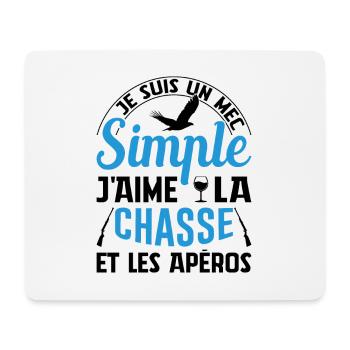 Chasser Idée Cadeau Anniversaire Fête Des Pères - Tapis de souris (format paysage) - blanc - Devant