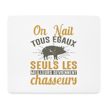 Les Meilleurs Deviennent Chasseurs Chasser Cadeau - Tapis de souris (format paysage) - blanc - Devant