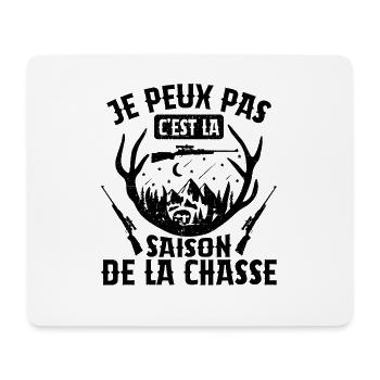 Je Peux Pas C'est La Saison De La Chasse Chasser - Tapis de souris (format paysage) - blanc - Devant