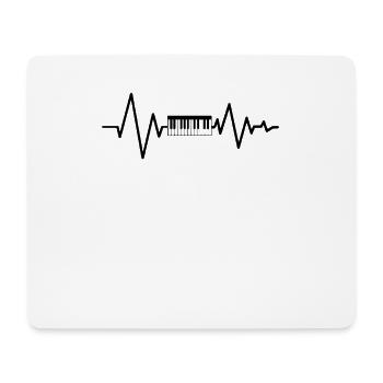 Herzschlag Klaviermusik Weihnachtsgeschenkidee - Mousepad (Querformat) - Weiß - Vorne