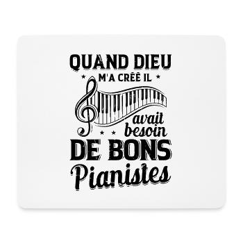 Bon Pianiste Musique Piano Idée Cadeau Clavier - Tapis de souris (format paysage) - blanc - Devant