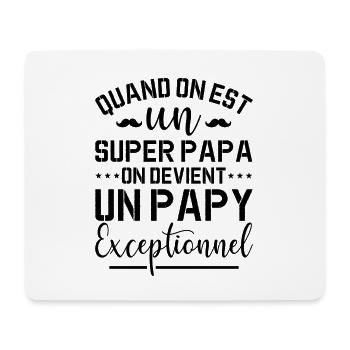 Papy Exceptionnel Papa Fête Des Pères Anniversaire - Tapis de souris (format paysage) - blanc - Devant