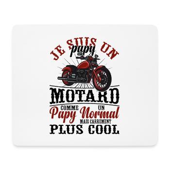 Papy Motard Moto Bike Sport Motocross Cadeau Papa - Tapis de souris (format paysage) - blanc - Devant