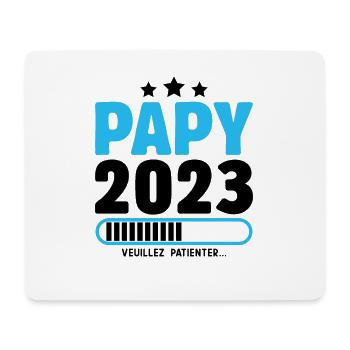Papy 2023 Idée Cadeau Fête Des Pères Cool Annonce - Tapis de souris (format paysage) - blanc - Devant