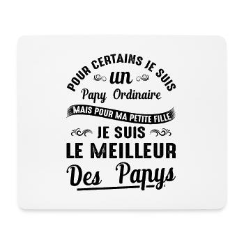 Papy Et Petite Fille Idée Cadeau Blague Fun Cool - Tapis de souris (format paysage) - blanc - Devant