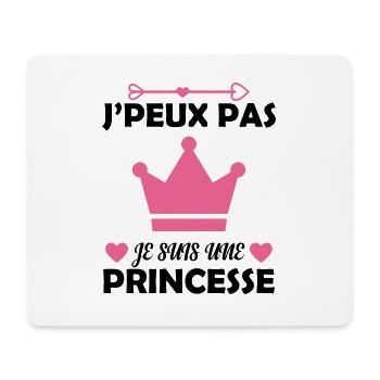 Je Peux Pas Je Suis Une Princesse Cadeau Amour - Tapis de souris (format paysage) - blanc - Devant