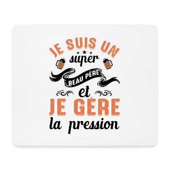 Super Beau-père Papa Idée Cadeau Fête Des Pères - Tapis de souris (format paysage) - blanc - Devant