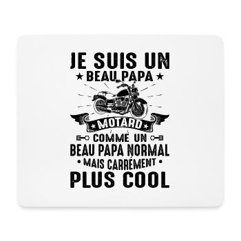 Beau-papa Motard Moto Sport Fête Des Pères Cadeau - Tapis de souris (format paysage) - blanc - Devant