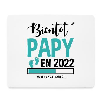 Bientôt Papy En 2022 Idée Cadeau Annonce Grossesse - Tapis de souris (format paysage) - blanc - Devant