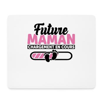 Future Maman Idée Cadeau Enceinte Amour Cool - Tapis de souris (format paysage) - blanc - Devant