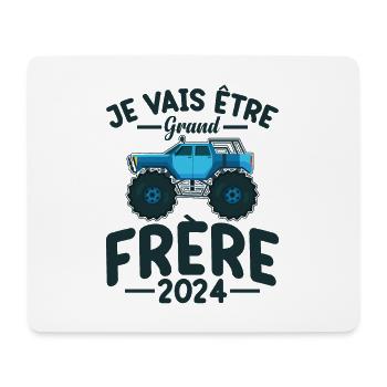 Idée Cadeau Frères Et Sœurs Grossesse Naissance - Tapis de souris (format paysage) - blanc - Devant