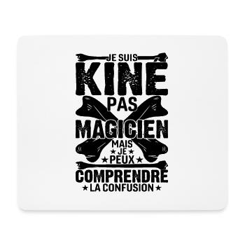 Je Suis Kiné Pas Magicien - Tapis de souris (format paysage) - blanc - Devant