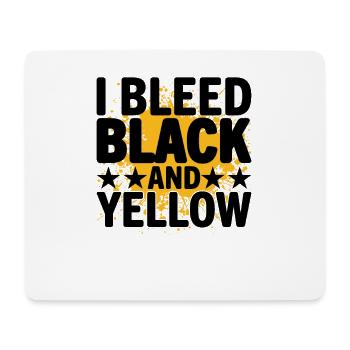 I Bleed Black And Yellow Je Saigne Noir Et Jaune - Tapis de souris (format paysage) - blanc - Devant