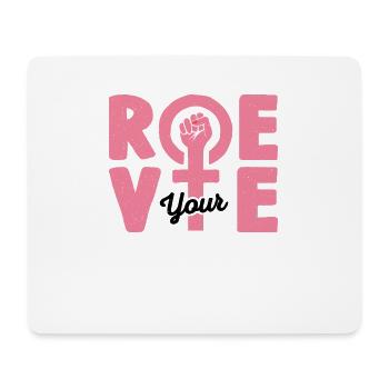 Roe Votre Vote - Tapis de souris (format paysage) - blanc - Devant