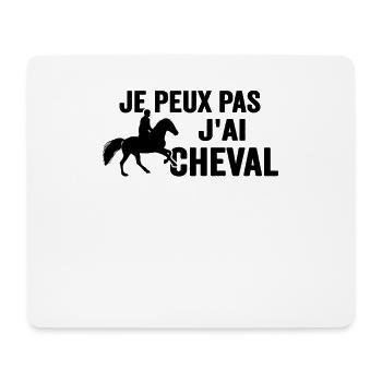 Je Peux Pas J'ai Cheval Équitation Poney Jument - Tapis de souris (format paysage) - blanc - Devant
