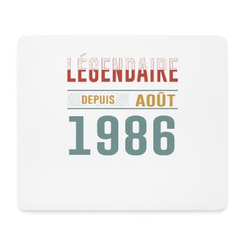 Légendaire Depuis Août 1986 Anniversaire Cadeau - Tapis de souris (format paysage) - blanc - Devant