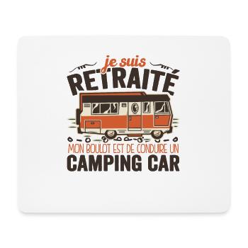 Je Suis Un Retraité Avec Un Camping Car - Tapis de souris (format paysage) - blanc - Devant