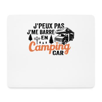 Je Peux Pas Je Me Barre En Camping Car - Tapis de souris (format paysage) - blanc - Devant