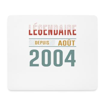 Légendaire Depuis Août 2004 Anniversaire Cadeau - Tapis de souris (format paysage) - blanc - Devant