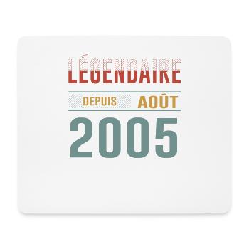 Légendaire Depuis Août 2005 Anniversaire Cadeau - Tapis de souris (format paysage) - blanc - Devant